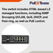 POE Texas Switch 8-Port Industrial Fanless Layer 2 Managed 802.3bt Switch with 56V 240W power supply for PoE Lighting & Automation