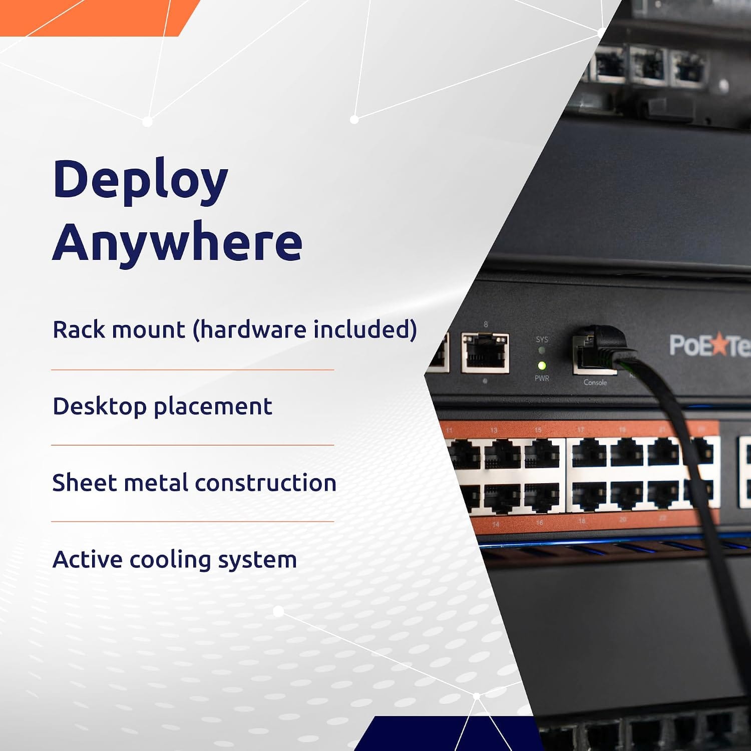 POE Texas Switch 8-Port Layer 2 and 3 10 Gigabit Managed PoE+ (IEEE 802.3at) Switch