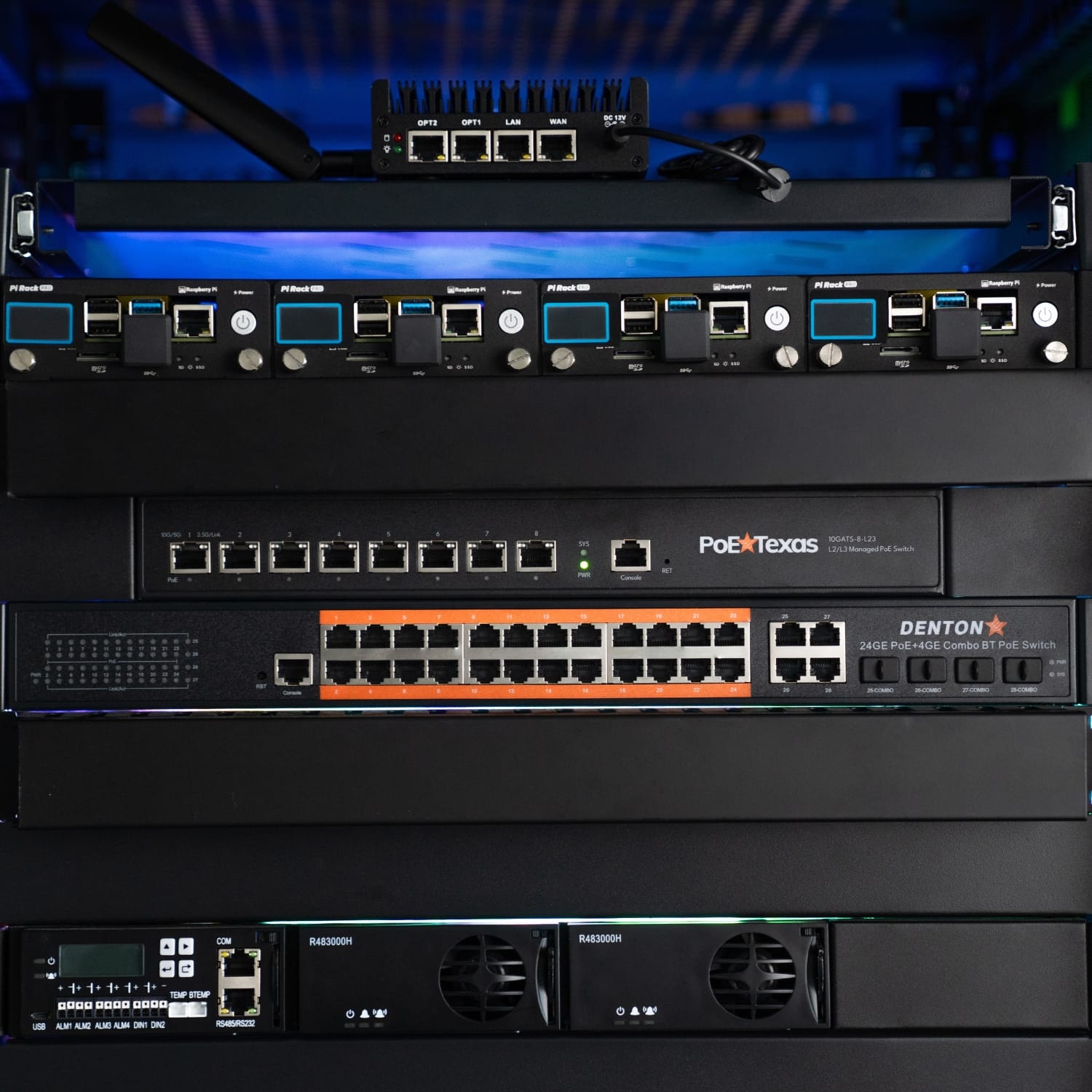 POE Texas Switch 8-Port Layer 3 10 Gigabit Managed PoE+ (IEEE 802.3at) Switch