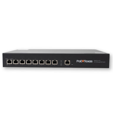 POE Texas Switch 8-Port Layer 3 10 Gigabit Managed PoE+ (IEEE 802.3at) Switch