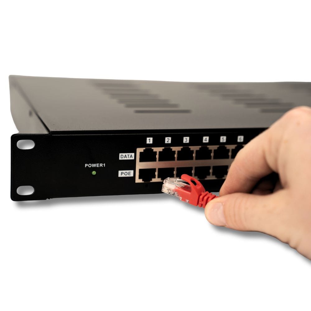 12 Port 2.5Gigabit PoE++ Injector with a 53 volt 1200 Power Supply ...