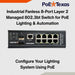 POE Texas Switch Industrial Fanless 8-Port Layer 2 Managed 802.3bt Switch for PoE Lighting & Automation