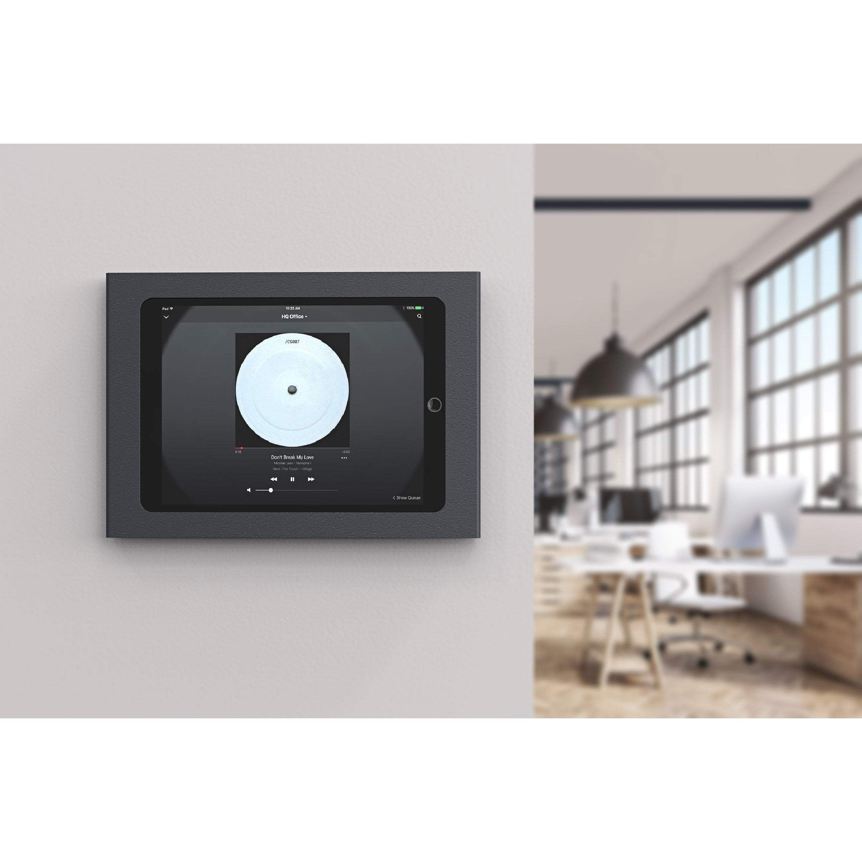 PoE Texas For Tablets Heckler Wall Mount Enclosure with Power for iPad for Digital Signage, Zoom Conference Room Schedulers, and More - 24v Passive - Fits 10.2" iPad 7th Generation