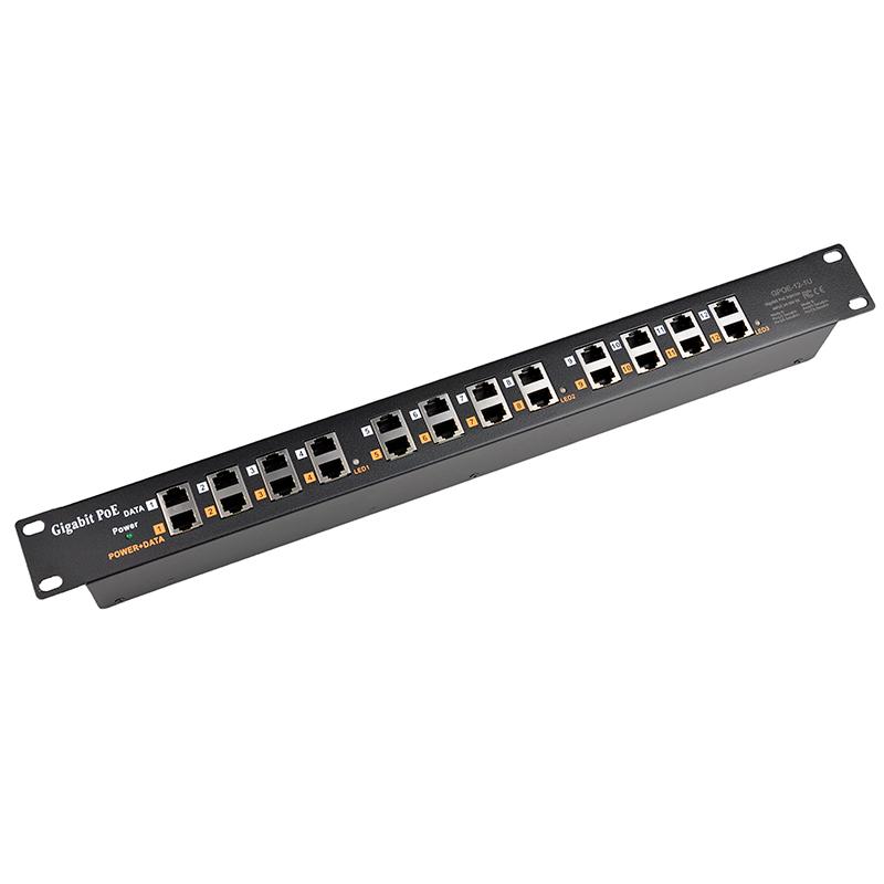 EXTRALINK Passive Gigabit PoE Rack Mount Injector/Shielded Panel, 12 port  (POE-INJ-12-G-RM) - The source for WiFi products at best prices in UK 
