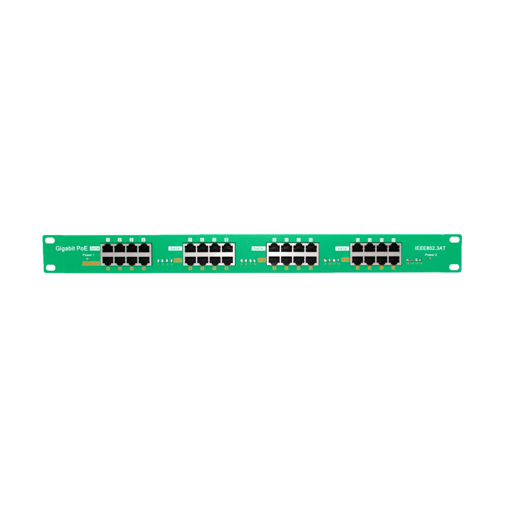 PoE Texas Injector 16 Port Active PoE Injector for High Powered Devices