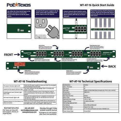 thumbnail image 2 of 16 Port Active PoE Injector For High Powered Devices - POE Texas 2 of 13
