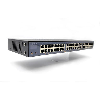 POE Texas Injector 24-Port Gigabit 802.3bt Managed PoE Injector with 53V3000W Power Supply