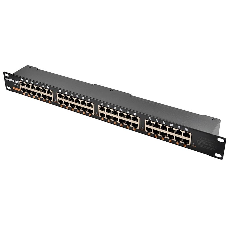 PoE Texas Injector 24-Port Gigabit Rack Mount PoE Injector with 48V240W Power Supplies