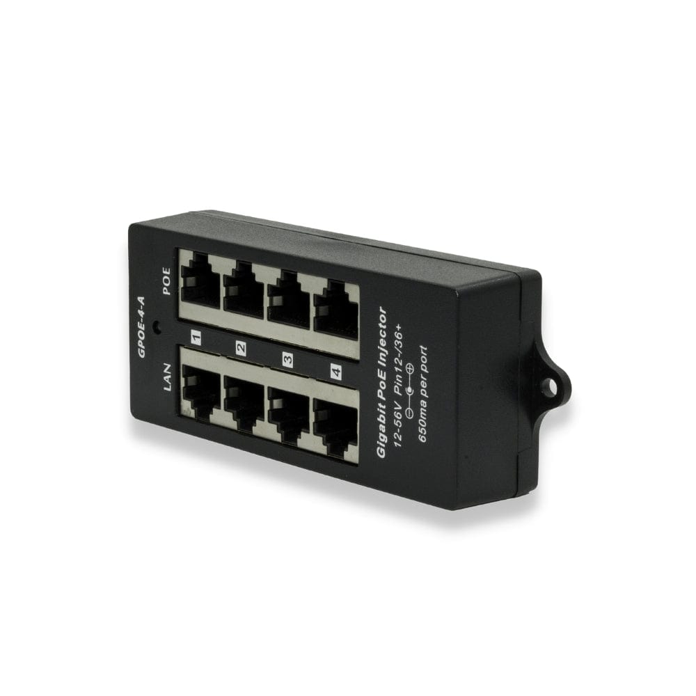 PoE Texas Injector 4-Port Gigabit Mode A PoE Injector without Power Supply