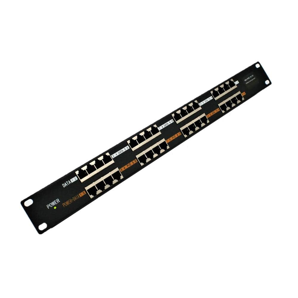 16-Port 10/100, Mode B, Rack Mount PoE Injector with 48 Volt 120 Watt ...