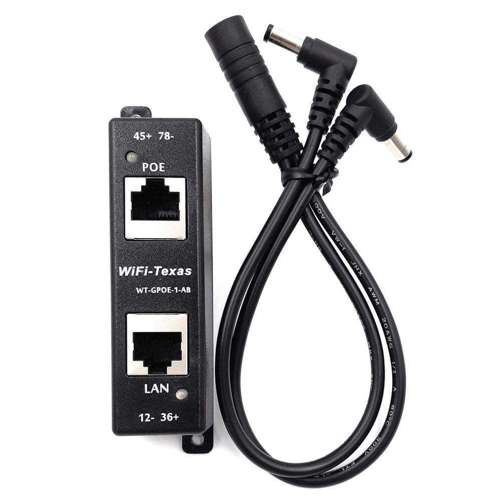 PoE Texas Injector Single Port Gigabit Mode A/B Passive PoE Injector (Power Supply Not Included)
