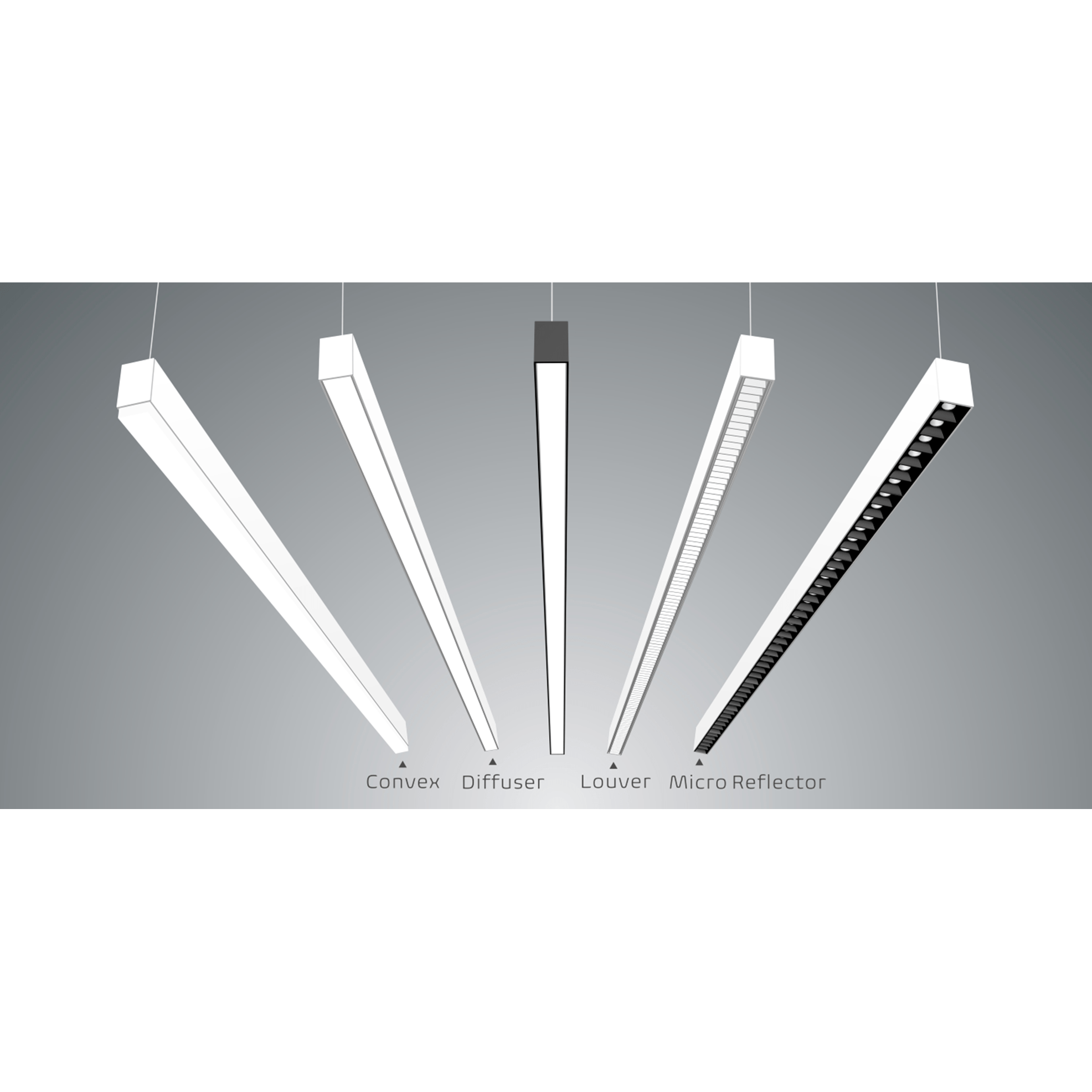 POE Texas Lighting Denton Suspended Linear PoE Lights - Sample 1.3" x 2' Linear Diffuser 2 ft, 3500K (Wall)