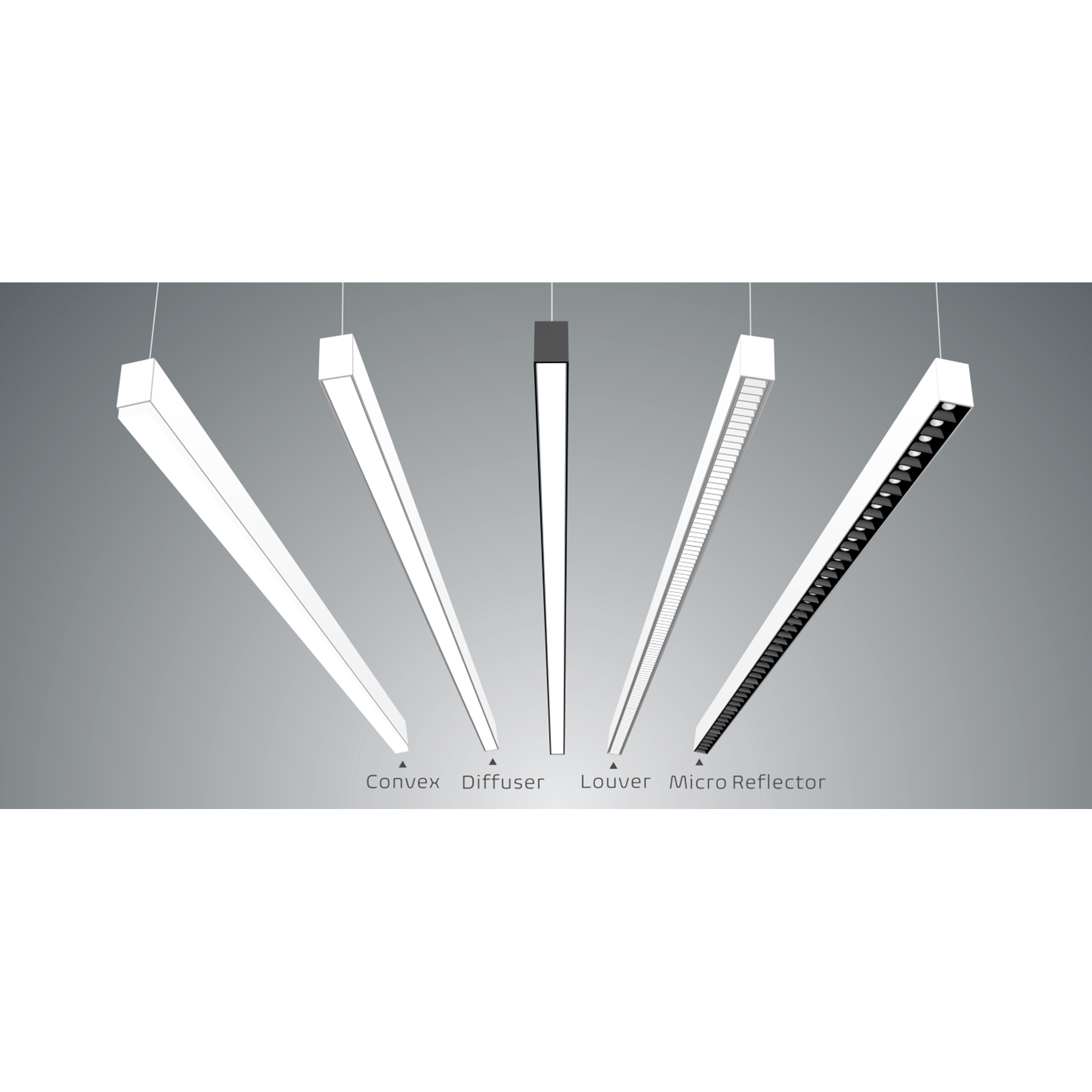 POE Texas Lighting Denton Suspended Linear PoE Lights - Sample 1.3" x 4' Linear Diffuser 4 ft, 5000K (Surface)