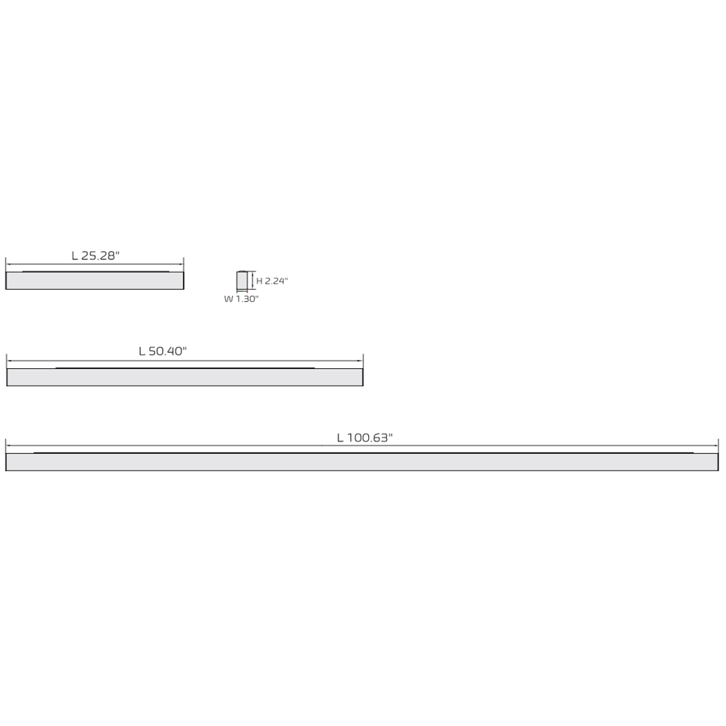 POE Texas Lighting Denton Suspended Linear PoE Lights - Sample 1.3" x 8' Linear Diffuser 8 ft, 5000K (Pendant)