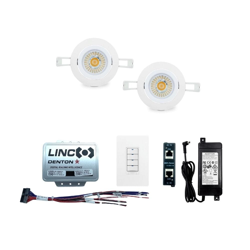 POE Texas Lighting Managed LED Lighting - Single Room Kit - DENT-LK-C2-B