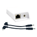 POE Texas Splitter Gigabit Inline PoE (802.3af) Splitter/Converter for 5 Volt 20 Watt Devices with Right and Left Angle MircoUSB Cables