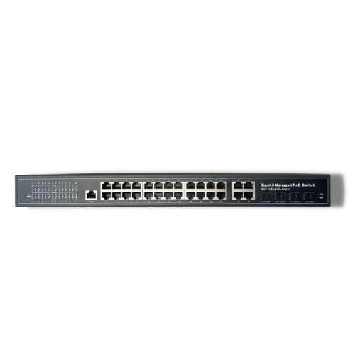 POE Texas Switch 24-Port Gigabit Layer 2 Managed PoE+ (IEEE 802.3at) Switch