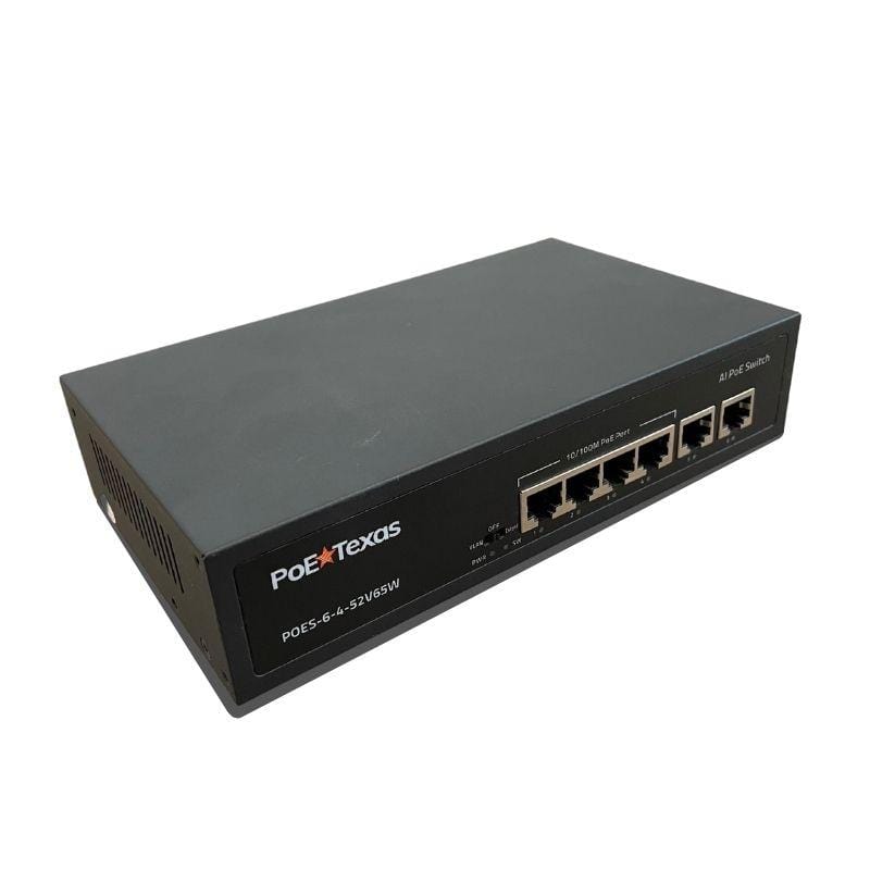 PoE Texas Switch 4-Port Gigabit 802.3af/at PoE Switch for Video, Tablet & Security Applications