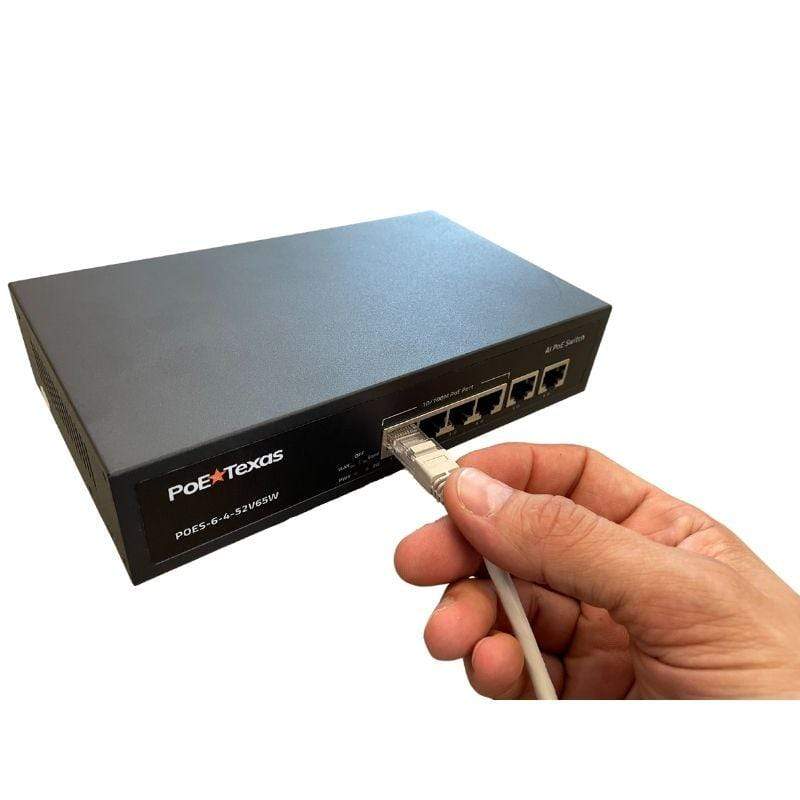 PoE Texas Switch 4-Port Gigabit 802.3af/at PoE Switch for Video, Tablet & Security Applications