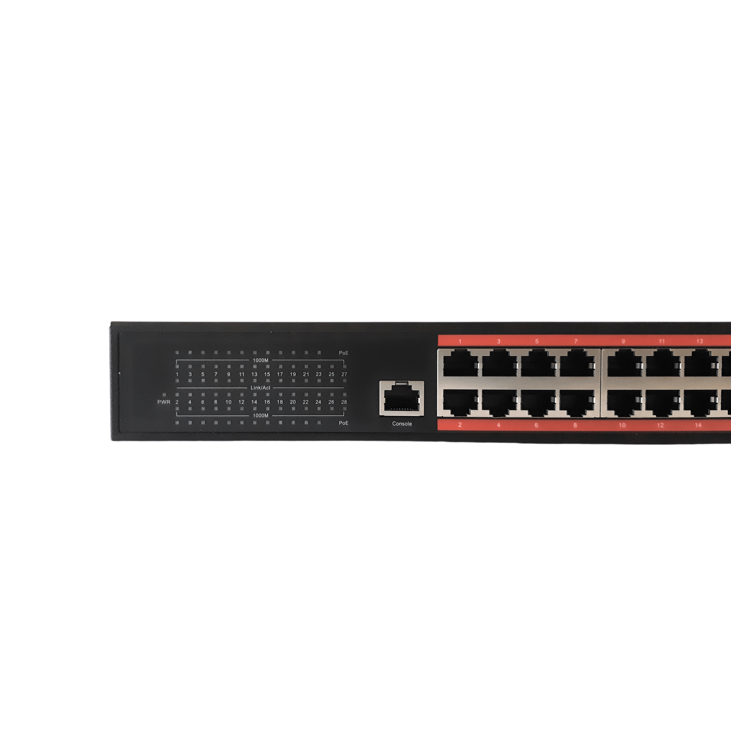 POE Texas Switch Fanless 24-Port Gigabit Layer 2 Managed IEEE 802.3bt Switch with 53V3000W Power Supply