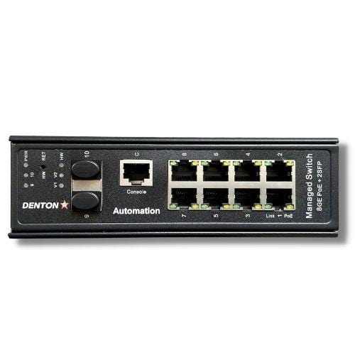 POE Texas Switch Industrial Fanless 8-Port Layer 2 Managed 802.3bt Switch for PoE Lighting & Automation
